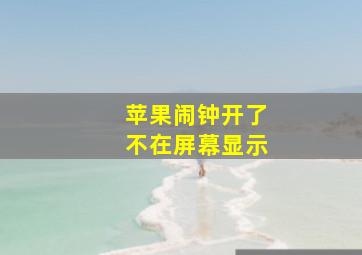 苹果闹钟开了不在屏幕显示