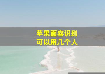 苹果面容识别可以用几个人