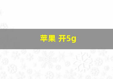 苹果 开5g