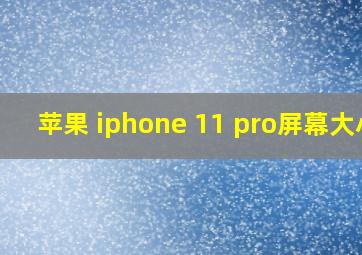 苹果 iphone 11 pro屏幕大小