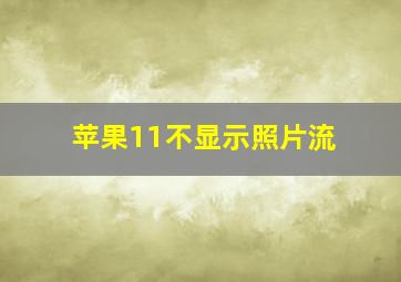 苹果11不显示照片流