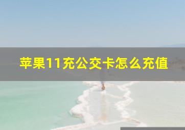 苹果11充公交卡怎么充值