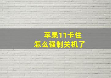 苹果11卡住怎么强制关机了