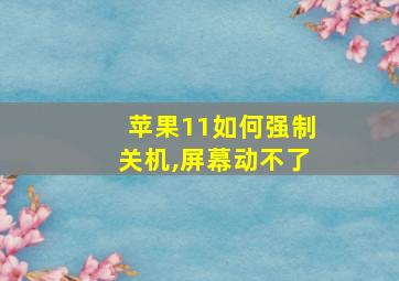 苹果11如何强制关机,屏幕动不了