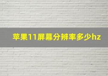 苹果11屏幕分辨率多少hz