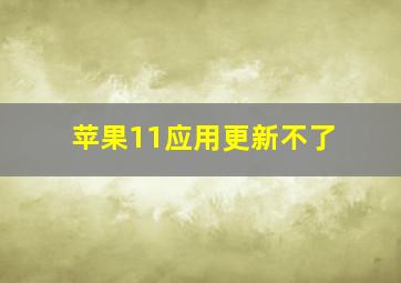 苹果11应用更新不了