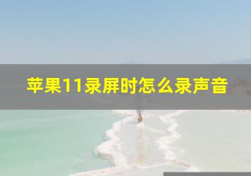 苹果11录屏时怎么录声音