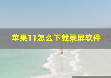 苹果11怎么下载录屏软件