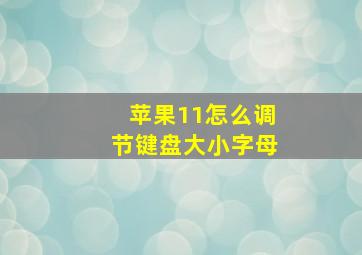 苹果11怎么调节键盘大小字母