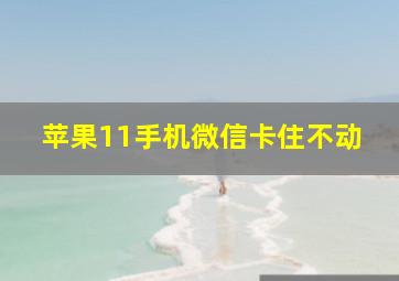 苹果11手机微信卡住不动