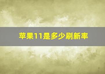 苹果11是多少刷新率