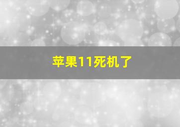 苹果11死机了