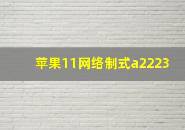 苹果11网络制式a2223