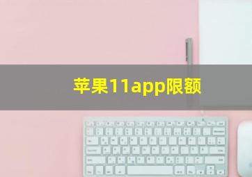 苹果11app限额