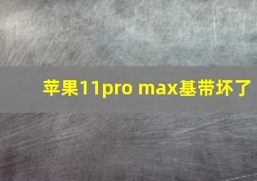 苹果11pro max基带坏了