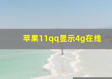 苹果11qq显示4g在线