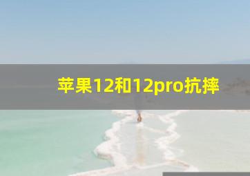 苹果12和12pro抗摔