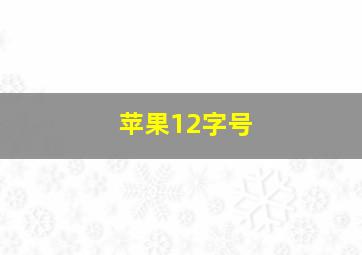 苹果12字号