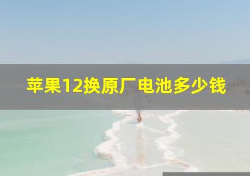 苹果12换原厂电池多少钱