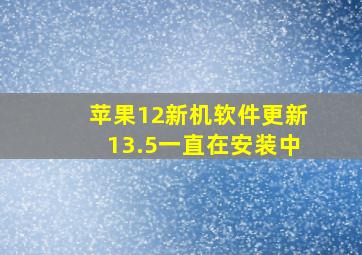 苹果12新机软件更新13.5一直在安装中