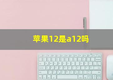 苹果12是a12吗