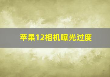 苹果12相机曝光过度