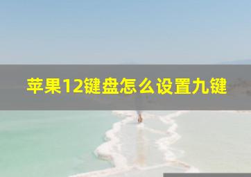 苹果12键盘怎么设置九键