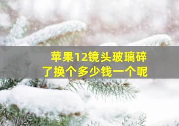 苹果12镜头玻璃碎了换个多少钱一个呢