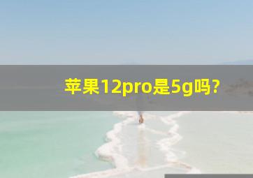 苹果12pro是5g吗?