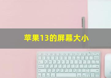 苹果13的屏幕大小