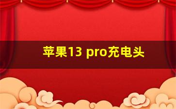 苹果13 pro充电头