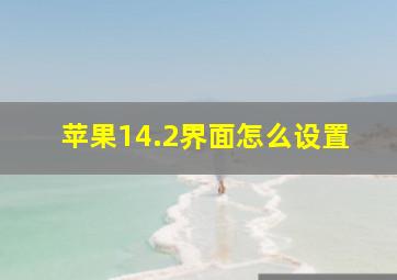 苹果14.2界面怎么设置