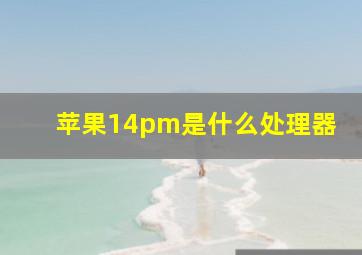 苹果14pm是什么处理器