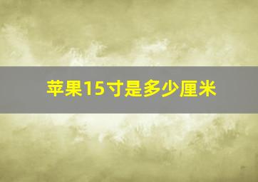 苹果15寸是多少厘米