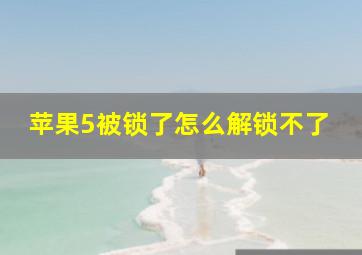 苹果5被锁了怎么解锁不了