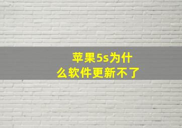 苹果5s为什么软件更新不了