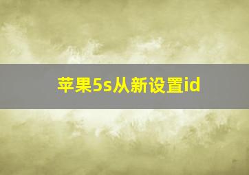 苹果5s从新设置id