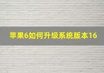 苹果6如何升级系统版本16