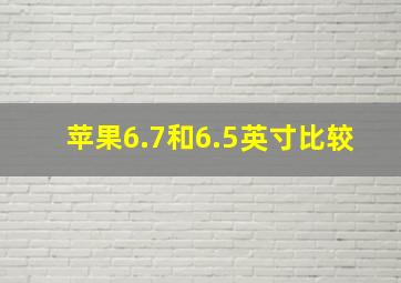 苹果6.7和6.5英寸比较