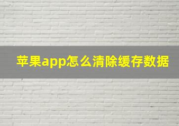 苹果app怎么清除缓存数据