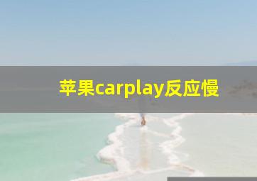 苹果carplay反应慢