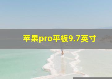 苹果pro平板9.7英寸