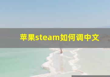 苹果steam如何调中文