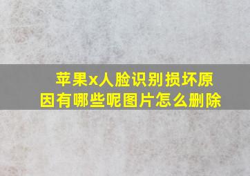 苹果x人脸识别损坏原因有哪些呢图片怎么删除