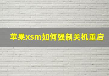 苹果xsm如何强制关机重启