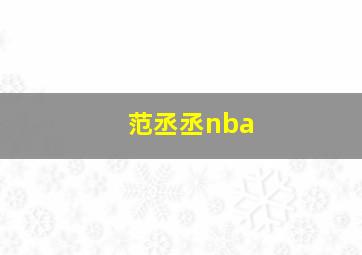 范丞丞nba