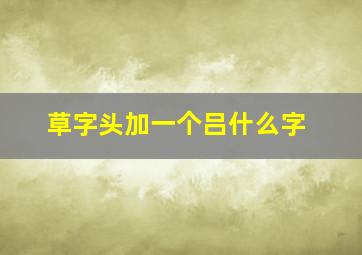 草字头加一个吕什么字