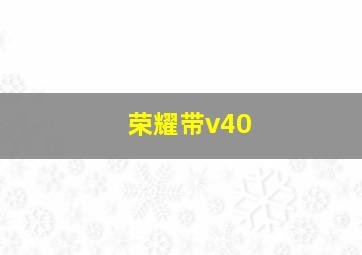 荣耀带v40