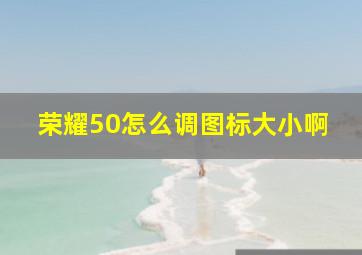 荣耀50怎么调图标大小啊