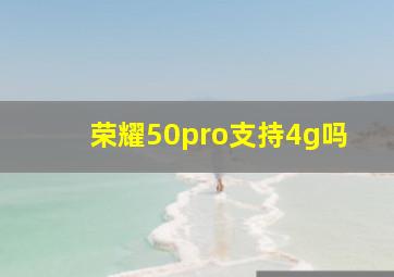 荣耀50pro支持4g吗